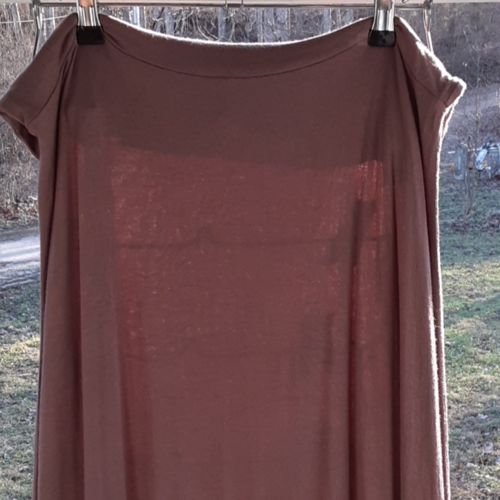 Fold over waist maxi skirt